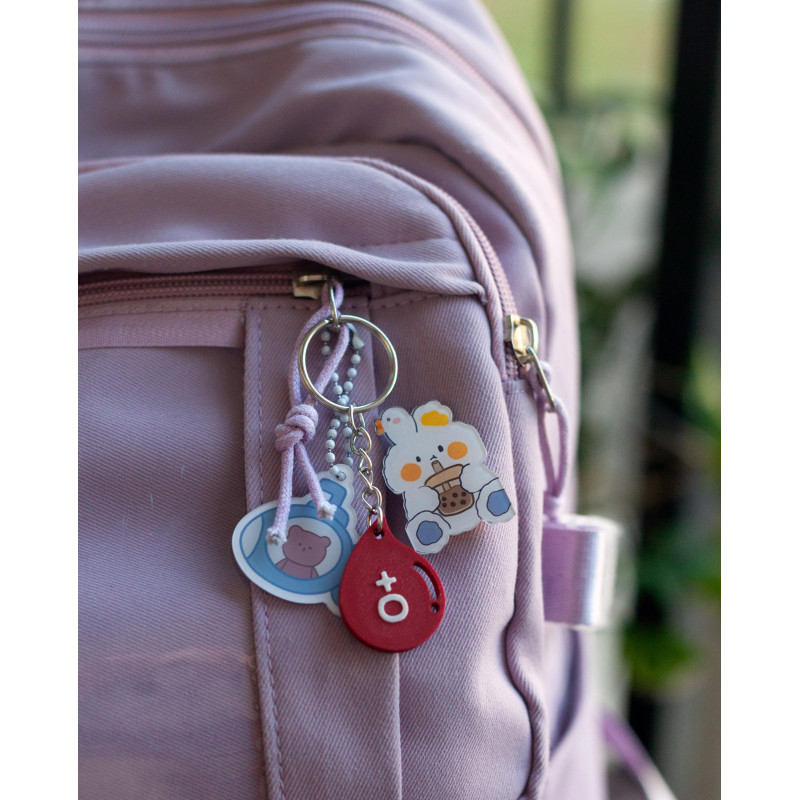 Blood Type Keychain - Blood Drop Design